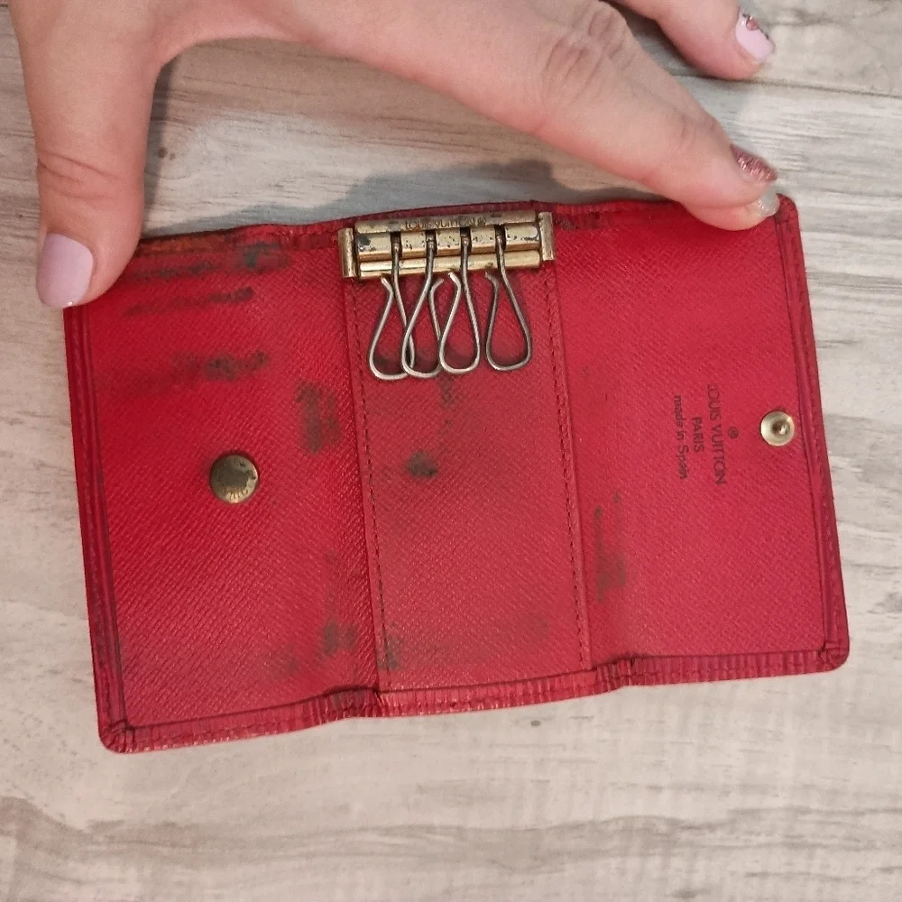 Louis Vuitton Red Epi Key Holder